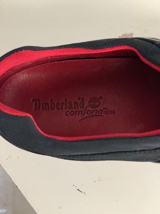 Timberland Sneakers Driving Shoes Women's 9.5 M Black Leather Comforia Slip On - Picture 8 of 9